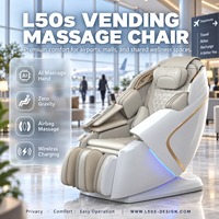 Fauteuil de massage distributeur automatique compatible paiement par QR code, billets et pièces, système de gestion cloud, pour centre commercial, aéroport, salon VIP, fauteuil inclinable 4D