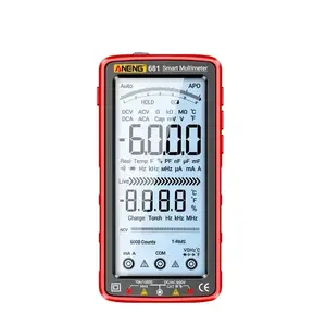 681 Full screen Intelligent charging multimeter true RMS voltage test Ohm diode digital multimeter