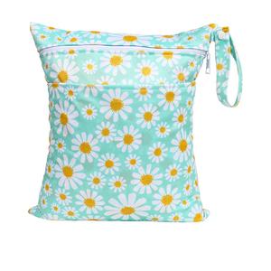 Bolsa húmeda de flores flamencos 30x36 cm bolsa húmeda de doble bolsillo impermeable reutilizable <span class=keywords><strong>para</strong></span> <span class=keywords><strong>cosas</strong></span> de bebé bolsa de almacenamiento de Bikini - Product Image 2