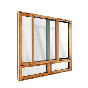 نافذة ترجمة خشبية من الألومنيوم بالأداء الفائق من أحدث تصميمات سلسلة MILUX من Doorwin