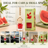 8ml Auto Aroma Diffuser Hangende Vierkante Glazen Fles Houten Dop Parfumverfrisser Private Label Groothandel Export Leverancier