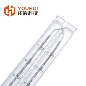 ยูฮุย เครื่องทำความร้อนอินฟราเรดควอตซ์แบบโปร่งใส 220V หลอดคู่ องค์ประกอบความร้อนอุณหภูมิสูงสำหรับใช้ในอุตสาหกรรม - Product Image 2