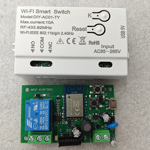 Interrupteur intelligent Tuya 10A Wi-Fi AC 85-250V 220V pour moteur de rideau, 433 RF, à impulsions, avec application Alexa <span class=keywords><strong>Google</strong></span> <span class=keywords><strong>Home</strong></span> - Product Image 1