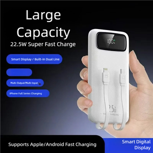 Batería Externa Personalizada de Alta Capacidad 10000 mAh con Carga Rápida de 22.5W PD para Teléfono Portátil con Pantalla Digital - Product Image 6