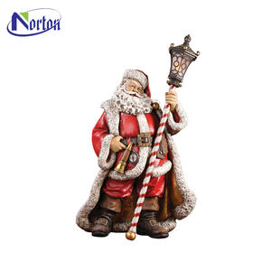 Patung rusa kutub resin dan Santa Claus kecil serat kaca dekorasi luar ruangan Natal - Product Image 4