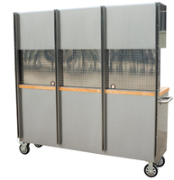 Armoire à outils industrielle moderne Zhongxing avec serrure à clé, 15 tiroirs, poignées et roues, en acier inoxydable, pour garage, vente en gros OEM