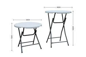 Ousen High Quality Outdoor Party White Plastic Bar Table And Chair Set