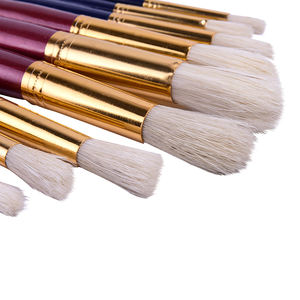 En gros Personnalisé Professionnel 10 pièces/ensemble Pinceaux Pinceau Manche En Bois Pour Aquarelle Et Peinture À <span class=keywords><strong>L</strong></span>'huile - Product Image 5