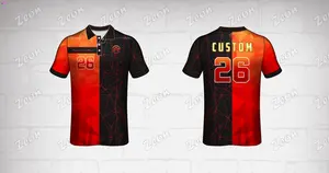 wholesale OEM custom made design sublimation printing quick dry sports polo shirt