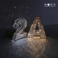Enseigne lumineuse 3D personnalisée Ciel étoilé, panneau publicitaire extérieur étanche en métal, logo LED 1x1 pouce