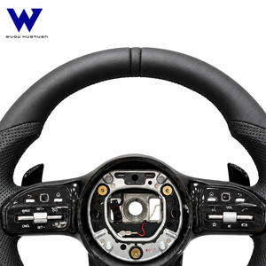 สำหรับพวงมาลัยหนังแท้ <span class=keywords><strong>Mercedes</strong></span> Benz W204 W205 W212 W213 W447 W166 E300 <span class=keywords><strong>C250</strong></span> C63S C450 E53ใส่ได้พอดี GLA45 - Product Image 6