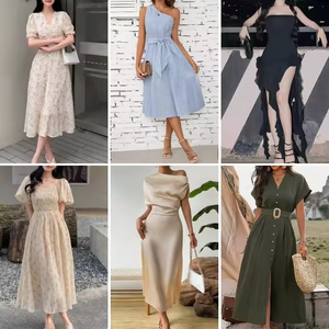 Factory Wholesale Women's One Size Summer Apparel Translucent Floral Solid Polyester <strong>Clothes</strong> for Autumn Budget-Friendly - Product Image 2