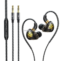 E10 Kabel USB-A 2.5m JL Earphone In-Ear untuk Gaming/Livestream/Musik/Penggunaan Sehari-hari dengan Peredam Kebisingan ENC, Tahan Air IPX4, Codec AAC