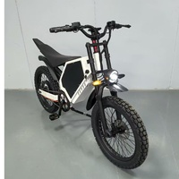 Moto électrique tout-terrain avec batterie au lithium 48V, vélo électrique 20 pouces avec moteur à moyeu arrière et cadre en acier à haute teneur en carbone