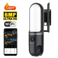 Vstarcam FC4 6MP HD double objectif WiFi CCTV caméra de sécurité étanche audio bidirectionnel Pan-Tilt CMOS IP applique murale projecteur jour/nuit