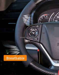 Funda Universal para Volante de Coche, de Fibra de Carbono y Cuero, Antideslizante, Elegante y Moderna, Accesorios para Coche - Product Image 3