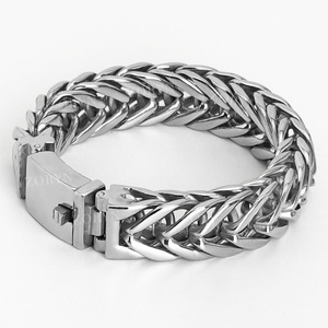 <b>Mens</b> Stainless Steel Cuban Link Bracelet Heavy Duty Black Oxidized Retro Gothic Punk Biker Style Jewelry Adjustable for <b>Men</b> - Product Image 2