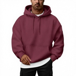 Sudadera con Capucha Personalizada para Hombre, de Felpa Sólida, Tejida, Antiarrugas, con Diseño de Logotipo, Teñida en Color Liso, 100% Algodón, Resistente al Viento, Estilo Urbano - Product Image 1