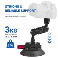 Rotule universelle à bras articulé avec vis 1/4 et port de vis, rotule réglable pour appareil photo reflex numérique, éclairage LED et surveillance