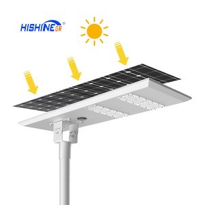 Hishine 250W LEDソーラー街路灯高発光センサーリモコンIP65 DC大型ビーム角都市道路用パークスプラザ - Product Image 2