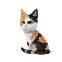 16036-16043 Serie de Bloques de Construcción Mini para Mascotas (Perros y Gatos), Pequeñas Partículas, Decoración, Juguete de Regalo para Niños y Niñas
