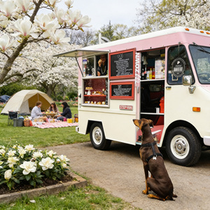 Chariot alimentaire extérieur pour la vente de snacks, hot-dogs, glaces et restauration rapide pour les marchés nocturnes - Product Image 1