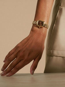 Montre CILOA de haute qualité pour femmes, style rétro, ronde, dorée, personnalisable, haute couleur, étanche, à quartz, petite montre pour femmes - Product Image 5