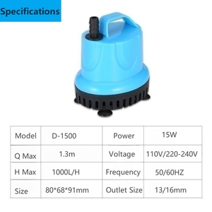 Bomba de Succión Eléctrica para Acuario, Bomba Sumergible de Refrigeración por Agua, 1000L/H, Bombas de Succión para Fondo de Piscina - Product Image 2