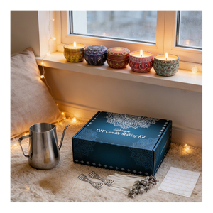 Customizable Candle Jar Premium Packaging White Cover Aromatic Wax Filling Sample Merchandising Presentation Program - Product Image 2