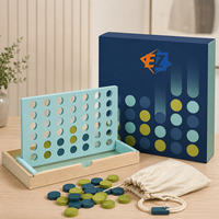 Jeu de société classique en bois Quatre à la suite 42 trous, jeu de stratégie pour enfants et familles, personnalisable OEM en gros