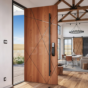 <span class=keywords><strong>Porte</strong></span> d'entrée pivotante en bois massif de luxe européen DJMI pour villa, extérieur, sécurité, entrée principale - Product Image 3