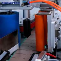 Machine d'étiquetage automatique de bouteilles rondes à grande vitesse UPK, applicateur d'étiquettes plates sur le dessus, machine d'étiquetage de boîtes en plastique