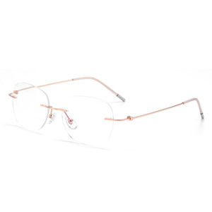 Lunettes de lecture sans monture Danyang 5705 pour femmes, métal ultraléger, protection contre la lumière bleue, verres en résine - Product Image 1