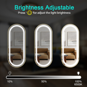 Specchio LED Contemporaneo <span class=keywords><strong>per</strong></span> Arredo Parete Salone con Cornice Dorata <span class=keywords><strong>per</strong></span> Parrucchieri e Specchio Salone di Bellezza <span class=keywords><strong>per</strong></span> Trucco - Product Image 5