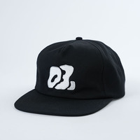 100% algodón bordado logo 5 paneles sin estructura Snapback Caps Little Curved Brim Dad Hat