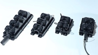 Caja Impermeable para Fibra Óptica FTTH/FTTA/FTTX para Exteriores, Caja Terminal de Fibra Óptica con 4/6/8/12 Puertos