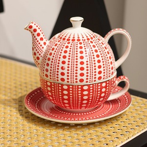 กาน้ำชาเซรามิกลายจุดสีแบบไล่ระดับสี MSH British - Product Image 2