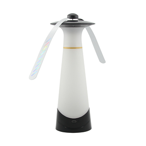 Ventilateur anti-mouches 2-en-1 avec <span class=keywords><strong>lanterne</strong></span> LED, portable et rechargeable, lumière répulsive contre les insectes pour intérieur, extérieur, camping, barbecue, pique-nique - Product Image 1