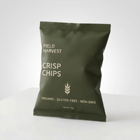 Pochette matelassée en BOPP mat laminé VMCPP, résistante à l'humidité, avec thermoscellage, pour l'emballage de chips soufflées et la présentation en magasin