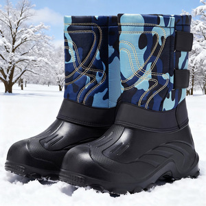 Bottes de neige courtes <span class=keywords><strong>pour</strong></span> homme, antidérapantes, chaudes, résistantes à l'usure, semelle extérieure en caoutchouc, doublure en peluche artificielle, confortables, à enfiler - Product Image 3