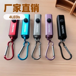 4Led Aluminum Alloy <b>Flashlight</b> With Carabiner Keychain Mini <b>Torch</b> For Hiking Camping Outdoor Use - Product Image 3