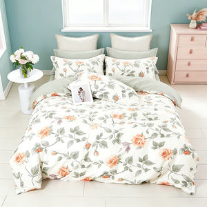 Nouvelle Parure de Couette en Coton à Motifs Végétaux de Style Européen Écologique 3 Pièces 200TC Livraison Rapide - Product Image 4
