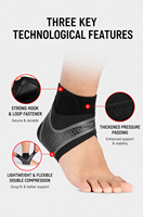 Tobillera Deportiva Profesional para Prevenir Esguinces, Soporte para Fitness al Aire Libre, Baloncesto, Correr, Manga Fija para el Pie de Fibra de Poliéster