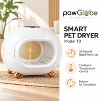 Séchoir intelligent pour animaux de compagnie : Sèche-cheveux automatique pour chats avec contrôle de température par variateur, soufflerie inférieure et désodorisation à l'ozone pour chats
