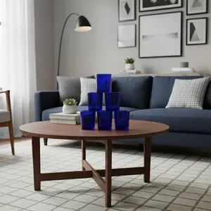 MUMHANE แก้วน้ำทำมือสีน้ำเงิน 6 ชิ้น - Product Image 1