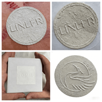 Impression personnalisée, logo 3D, cercle en relief, papier d'emballage texturé mat, étiquette adhésive, cosmétiques, boîte cadeau, autocollants de scellage