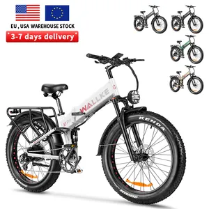 USA Warehouse Deepower 1200w Motor 20ah Battehry Folding Big Wheel 26*4" Fat Tire Ebike Mountain Electric Bike