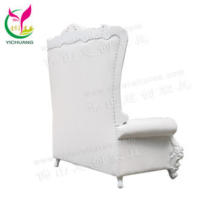 Sofá cama de cuero PU cuadrado de lujo moderno Royalty, tapicería de madera duradera para hoteles, eventos, bodas, silla King Queen - Product Image 5