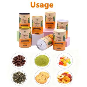 Diseño de impresión personalizado Biodegradable Papel Kraft Regalos Tubo Redondo Té Café Tuerca Dulces Botes Embalaje Cilindro Caja para Alimentos - Product Image 3