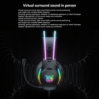 Onikuma X26 RGB Headphone E-Sports Over-Ear Diameter Speaker 50mm 20K HZ Earphone Berkabel 3.5mm Headband Bercahaya Kabel 2.1m